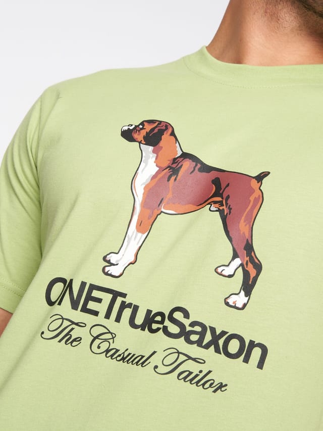 One True Saxon One True Saxon Men's Dawg T-Shirt in Green - 2