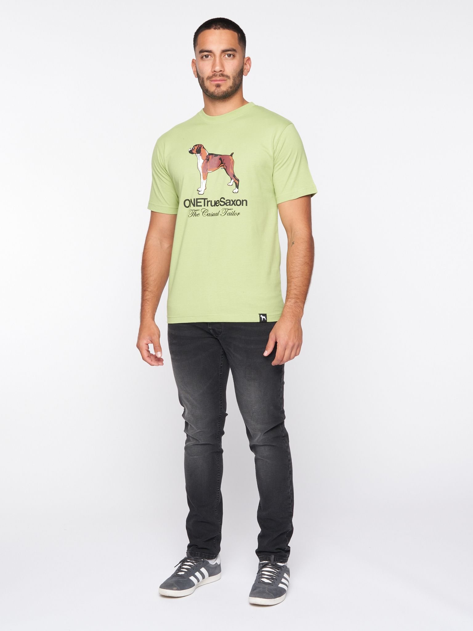 One True Saxon One True Saxon Men's Dawg T-Shirt in Green - 3
