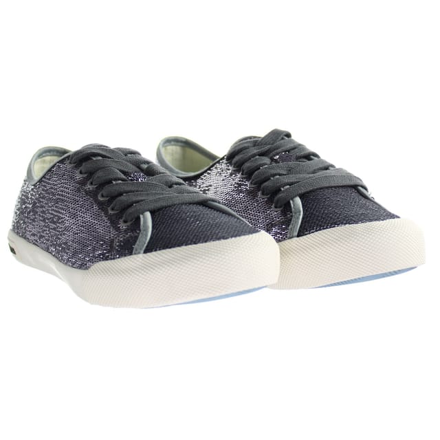 Seavees Seavees Women's Monterey Pewter Woven Sequins Purple Sneakers - 2