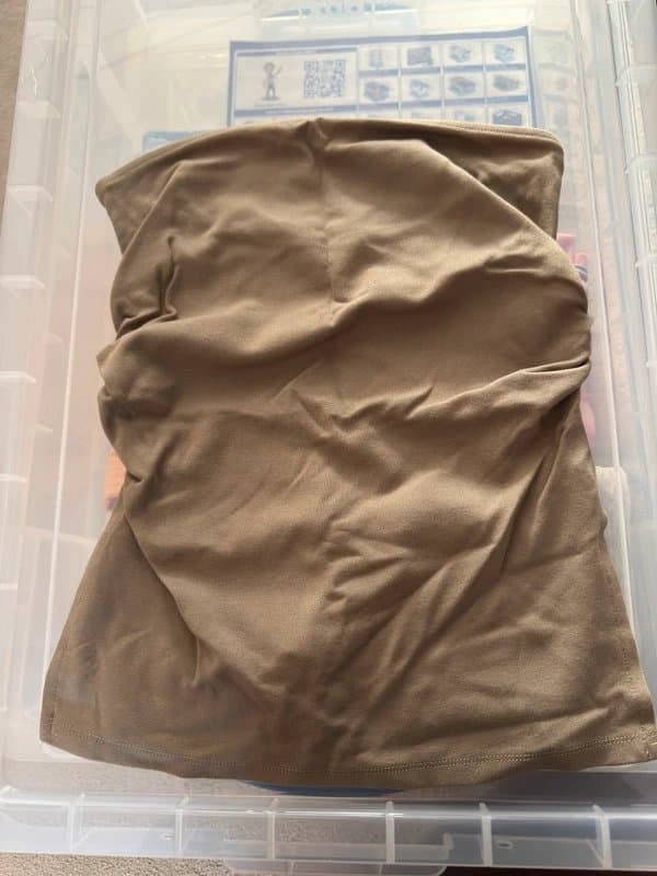 Bershka Beige strapless rouched bandeau top