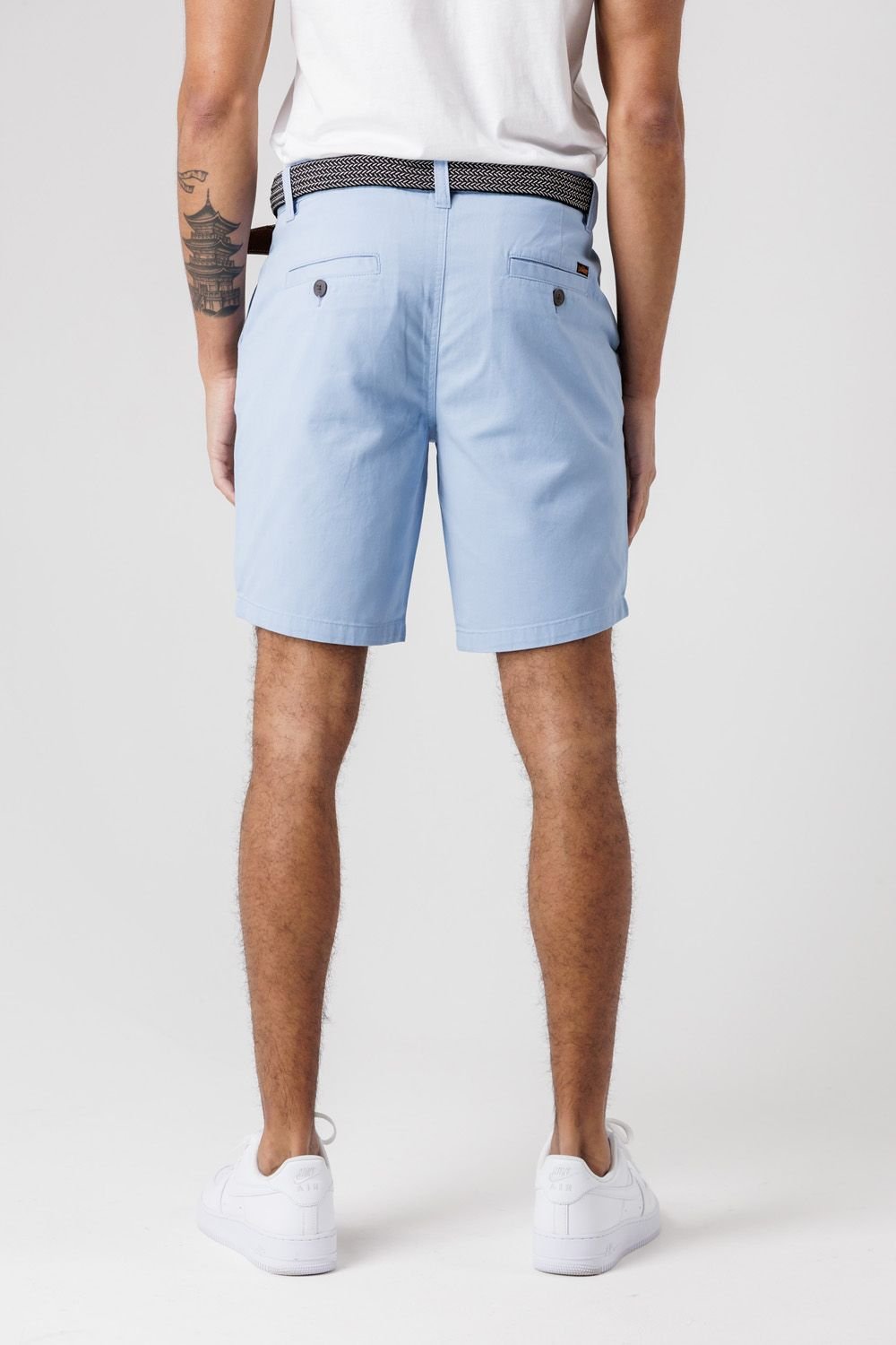 Tokyo Laundry Tokyo Laundry Men's Cotton Twill Peached Shorts in Light Blue - 2