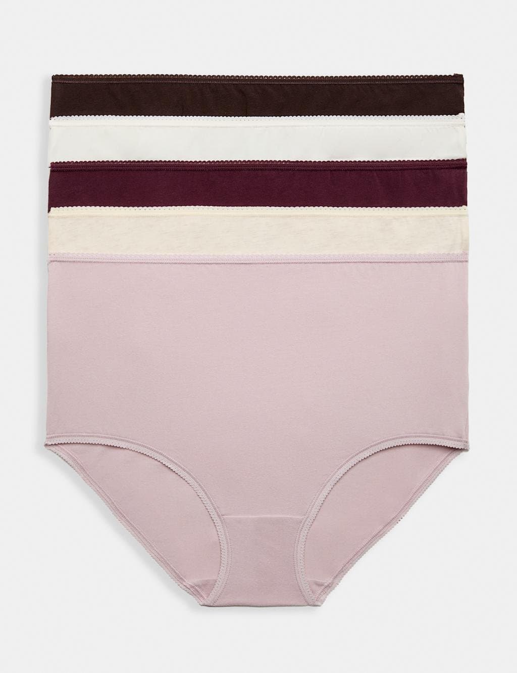 Marks & Spencer M&S 5pk Cotton Lycra® Full Briefs Bitter Chocolate