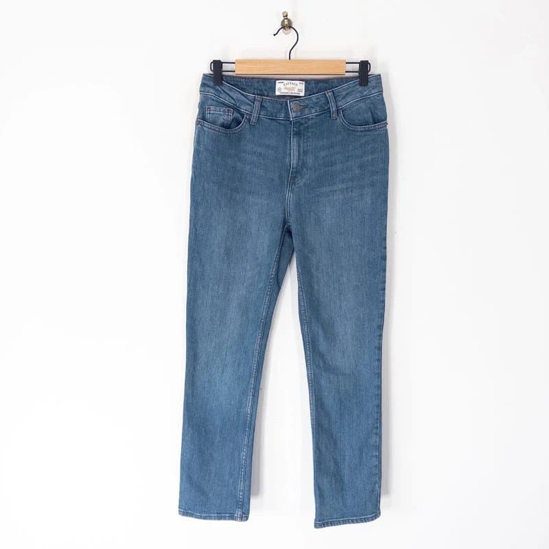 Fat Face Fat Face Chesham Girlfriend Stretch Jeans Size 8 Regular Denim Light Wash