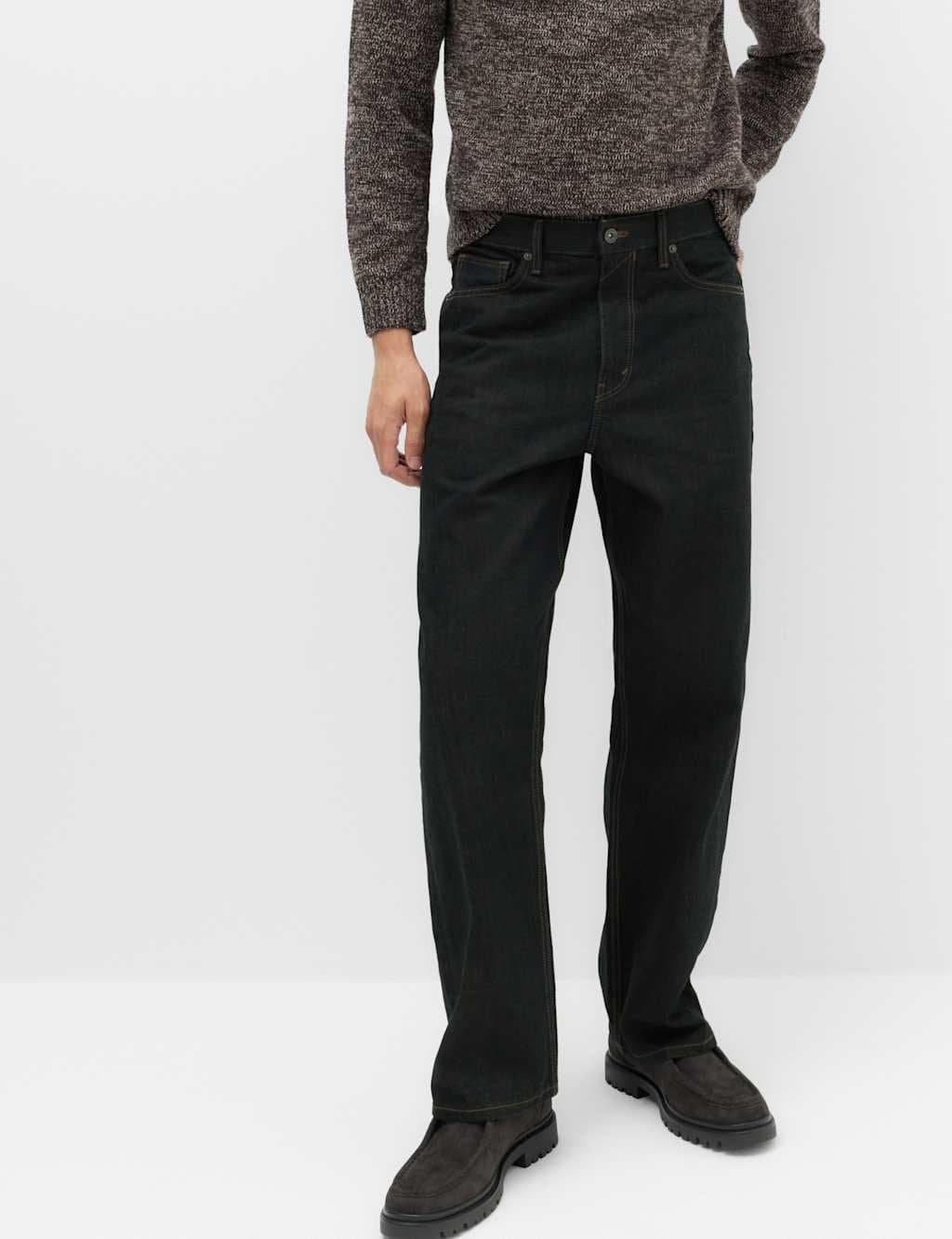 Marks & Spencer M&S Authentic Loose Fit Rigid Denim Jeans Honey