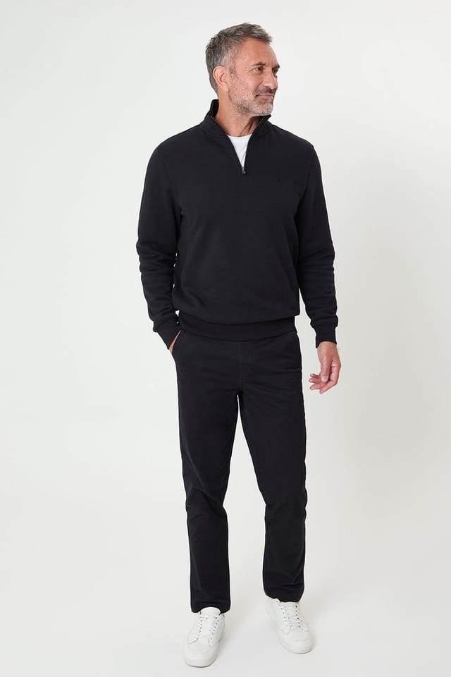 Saltwell Saltwell Men's Quarter Zip Sweatshirt in Black - 3