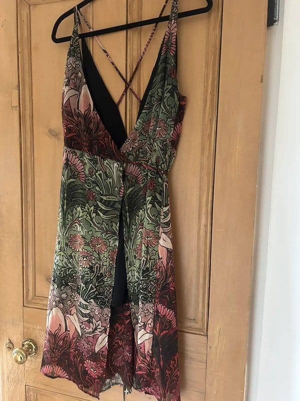 Topshop Topshop Mix Floral Art Nouveau Tie Dress - 1
