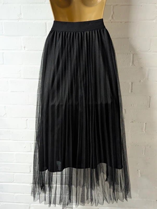 New Look Mesh pleated midi skirt