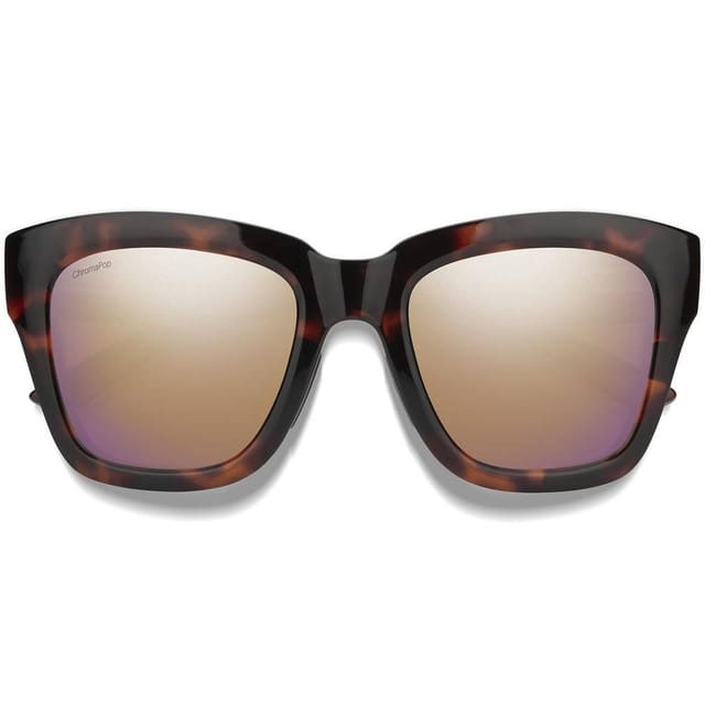 Smith Smith Women's Square Tortoise ChromaPop Polarized Rose Gold Mirror Sway in Brown - 2