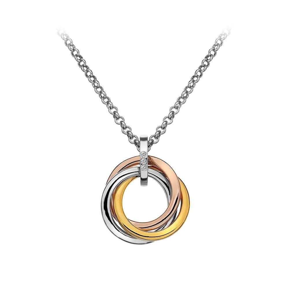 Hot Diamonds Hot Diamonds Women's Calm Pendant - Rose & Yellow Gold Plated Accents in Silver