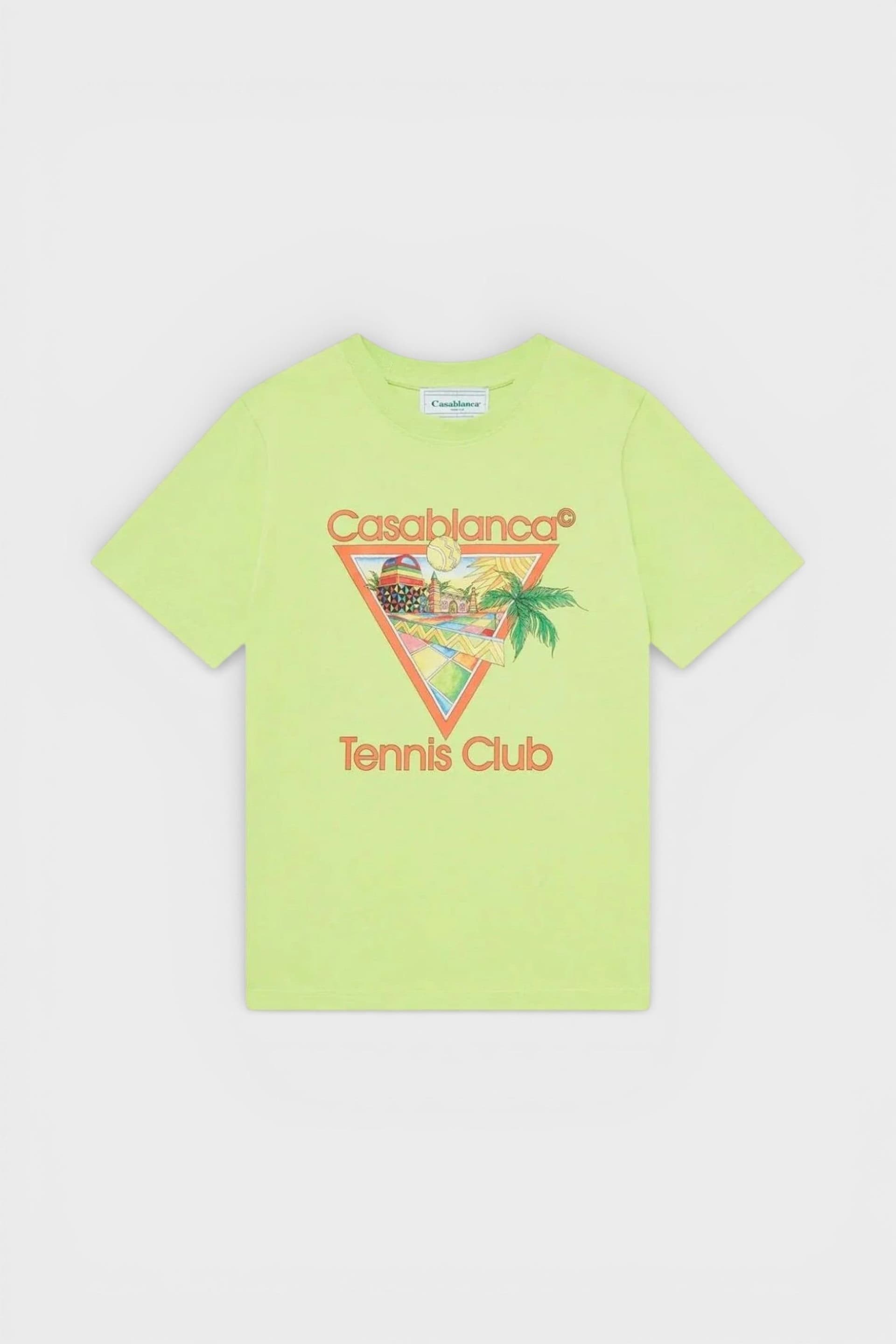 Casablanca Casablanca Men's T-Shirt Afro Cubism Tennis Club Pale Green