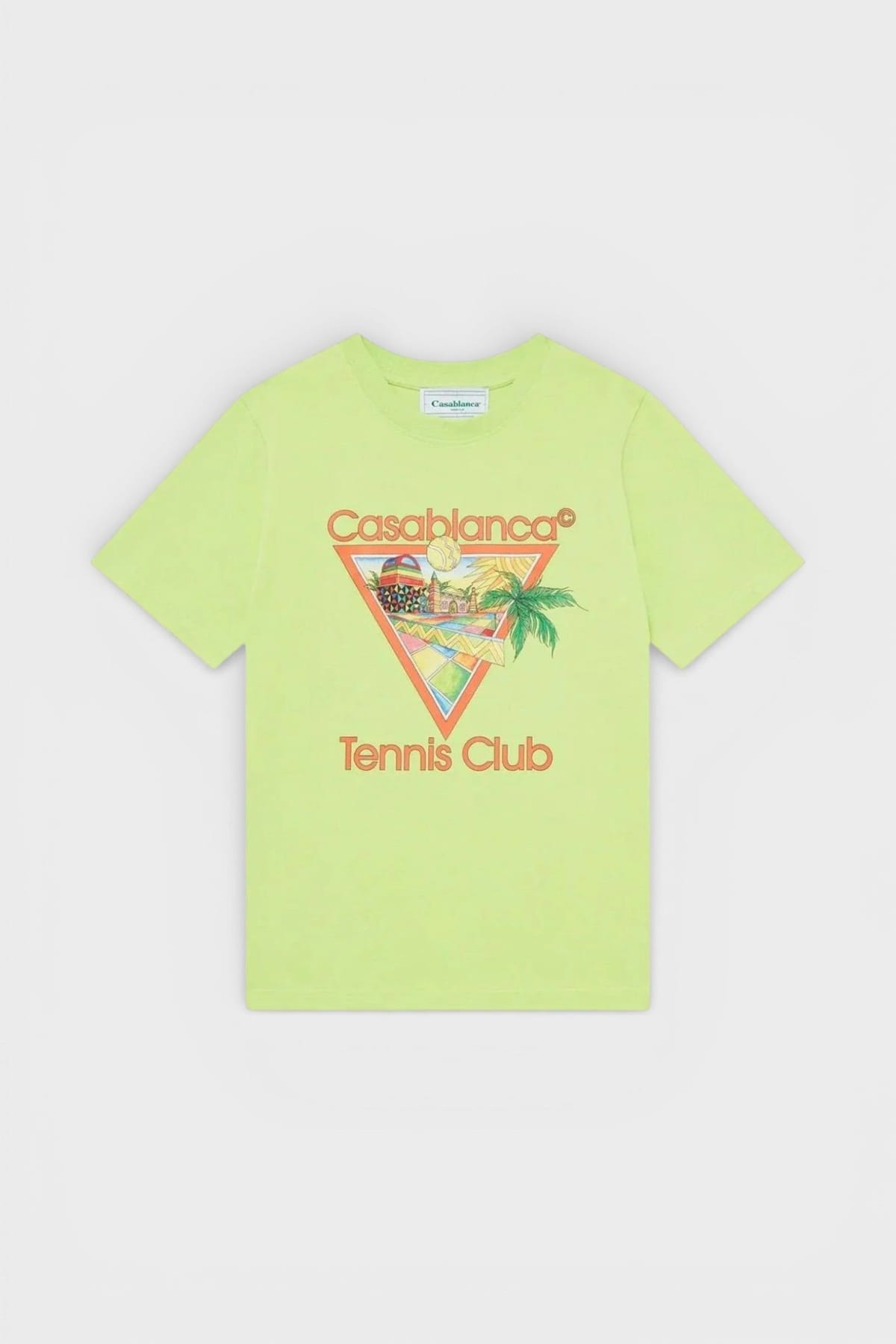 Casablanca Casablanca Men's T-Shirt Afro Cubism Tennis Club Pale Green - 1