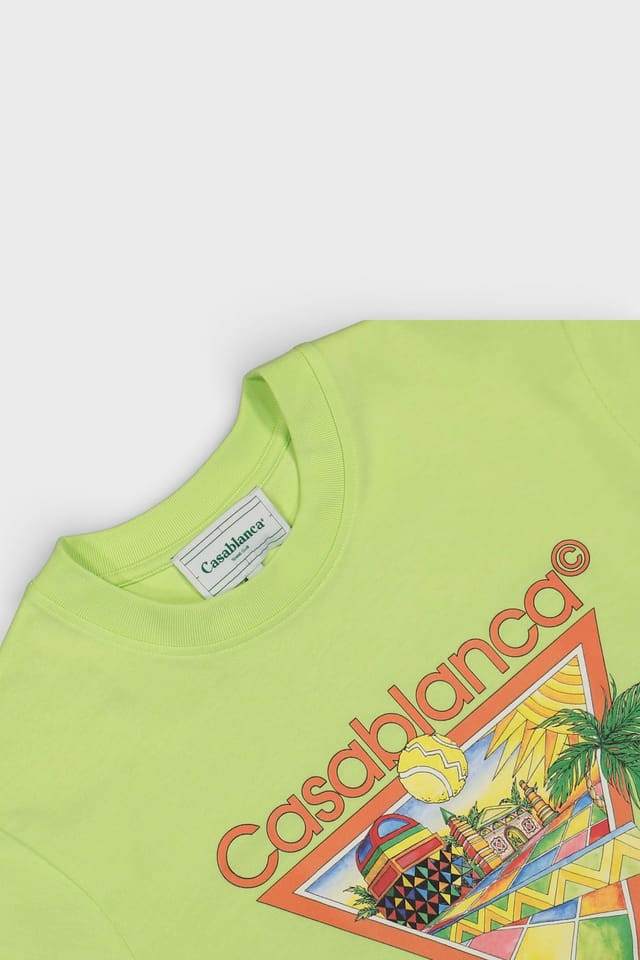 Casablanca Casablanca Men's T-Shirt Afro Cubism Tennis Club Pale Green - 2