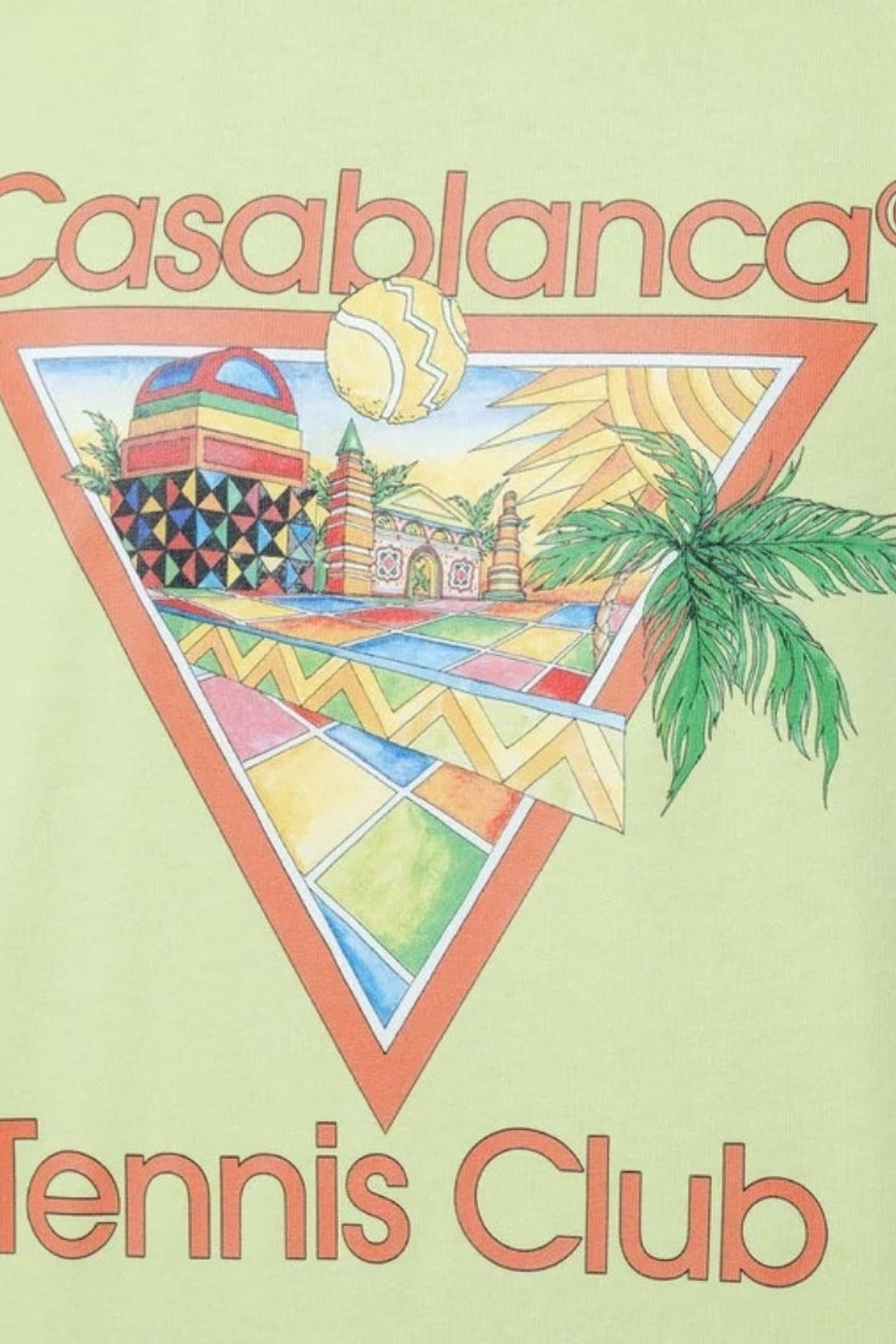 Casablanca Casablanca Men's T-Shirt Afro Cubism Tennis Club Pale Green - 4