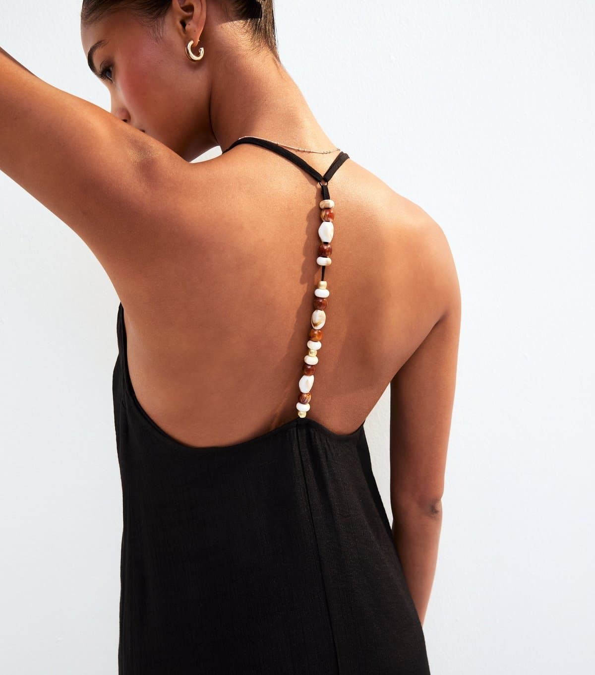 New Look Women's Black Beaded Back Maxi Dress New Look