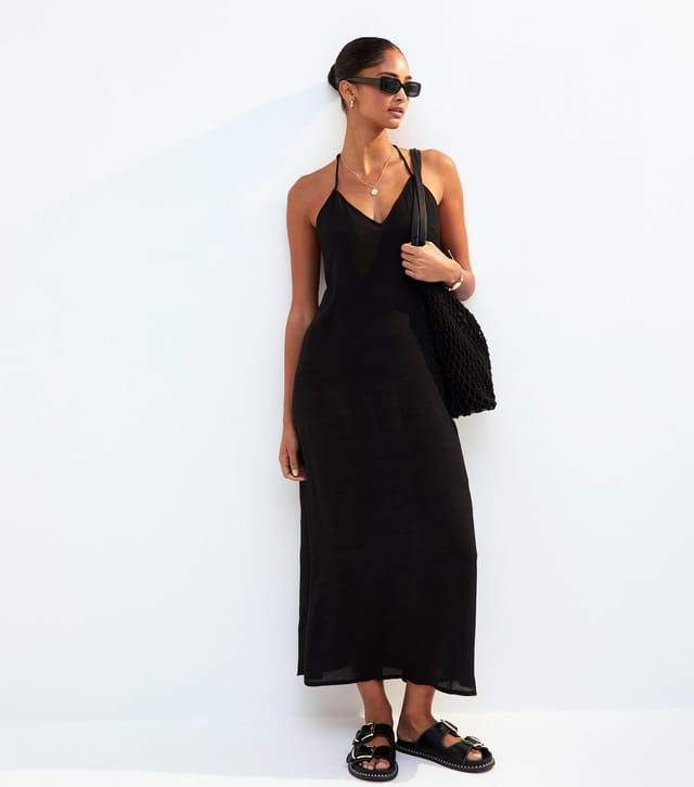 New Look Women's Black Beaded Back Maxi Dress New Look - 2