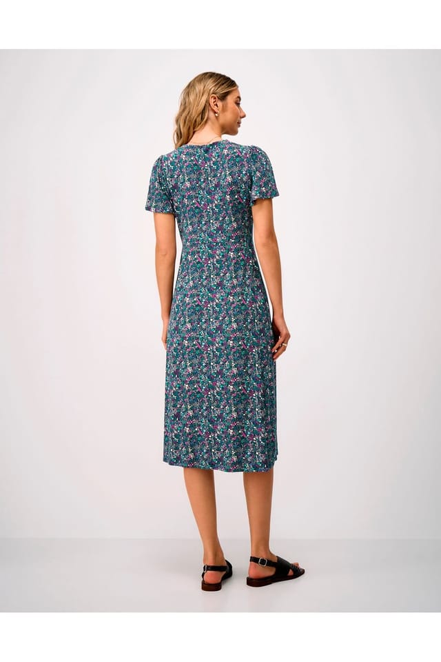 Crew Clothing Crew Clothing Women's Jenna Flutter Sleeve Jersey Dress Navy - 3