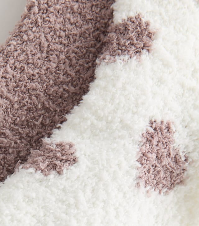 New Look Pack of 2 Mink Heart and Plain Cosy Knit Socks New Look - 2