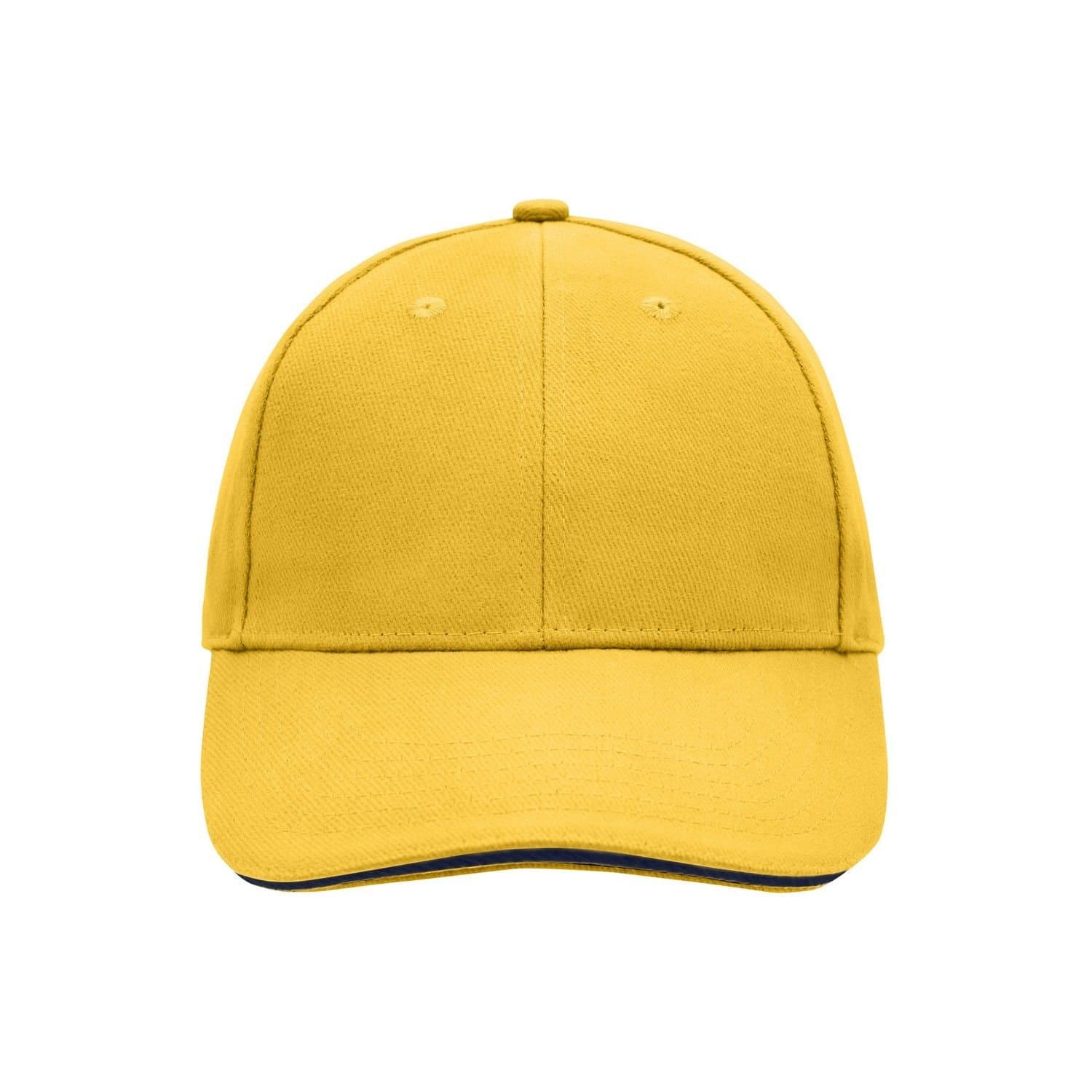 Myrtle Beach Myrtle Beach Men's 6 Panel Sandwich Peak Baseball Cap in Gold