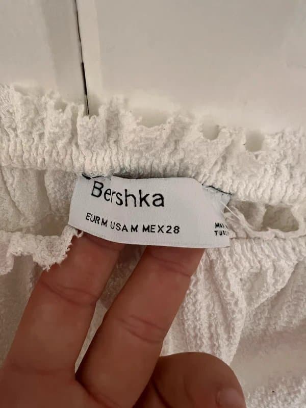 Bershka Bershka white ruched crop top