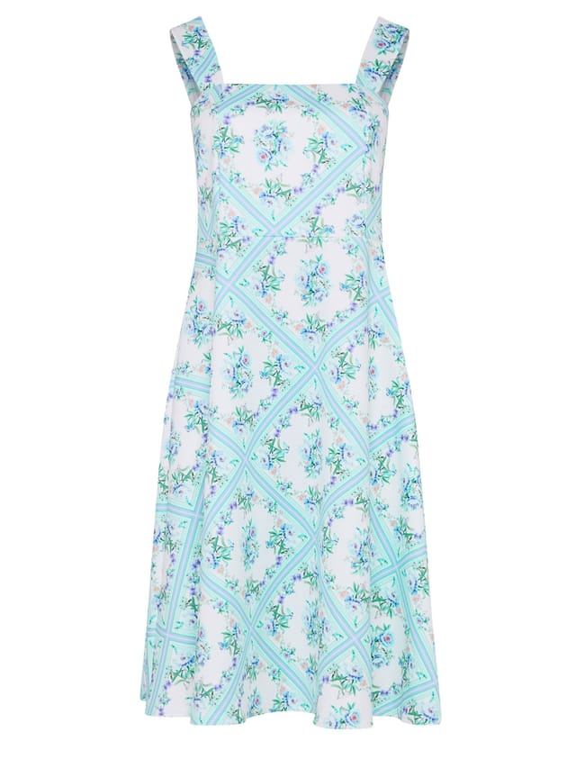 Yours Yours Women's Skater Midi Dress in Light Blue - 2