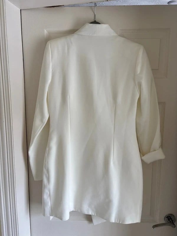 ASOS Oversized White Satin Blazer