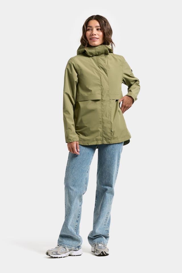 Didriksons Didriksons Women's Elsa Waterproof, Windproof & Breathable Jacket in Khaki - 2