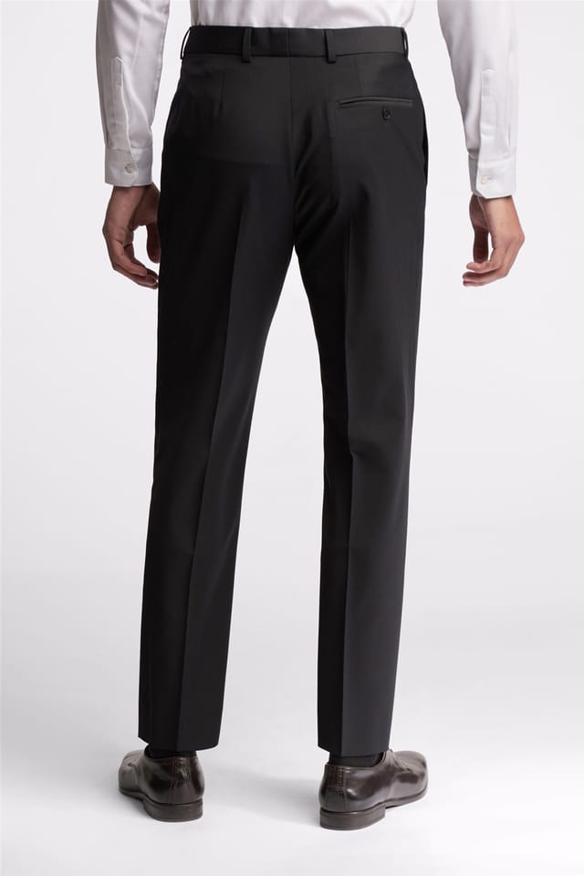 Ted Baker Ted Baker Men's Flat Fronted Slim Fit Suit Trousers in Black - 2