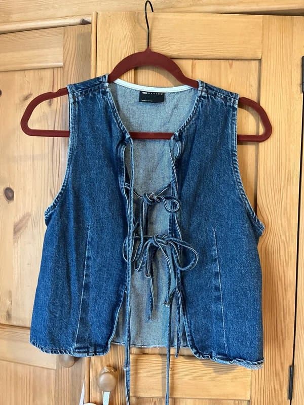 ASOS ASOS Tie Front Denim Top