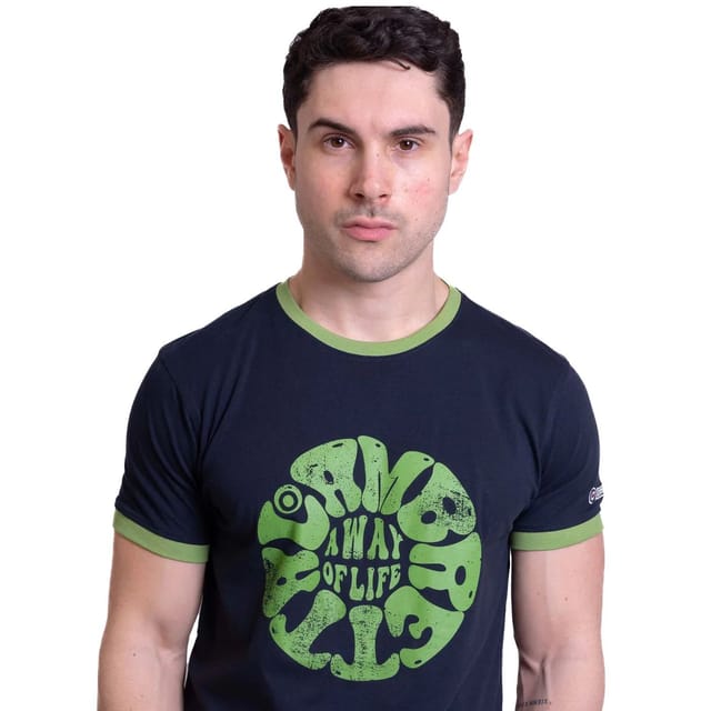 Lambretta Lambretta Men's SS24 Ringer Festival T-Shirt in Navy - 3
