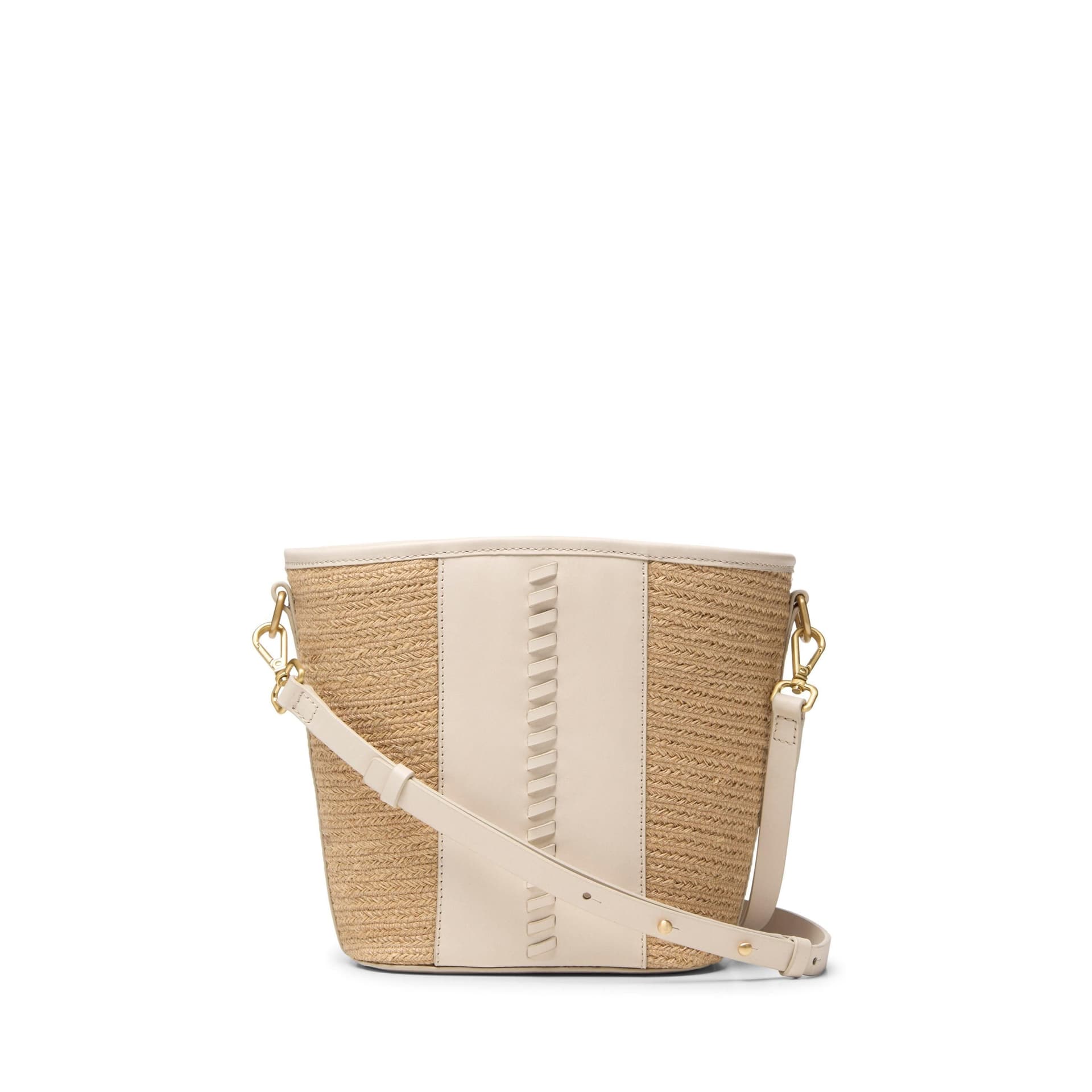 Clarks Clarks Women's Summery Mini Cream Leather Shoulder Bag, Cross Body Bag, Drawstring Bag in White
