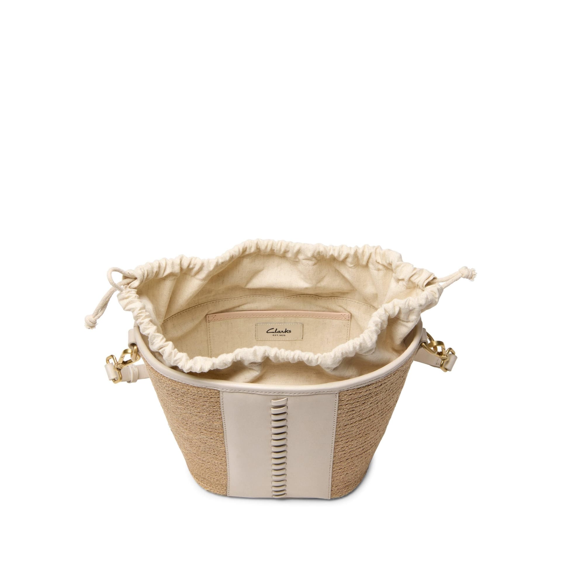 Clarks Clarks Women's Summery Mini Cream Leather Shoulder Bag, Cross Body Bag, Drawstring Bag in White - 4