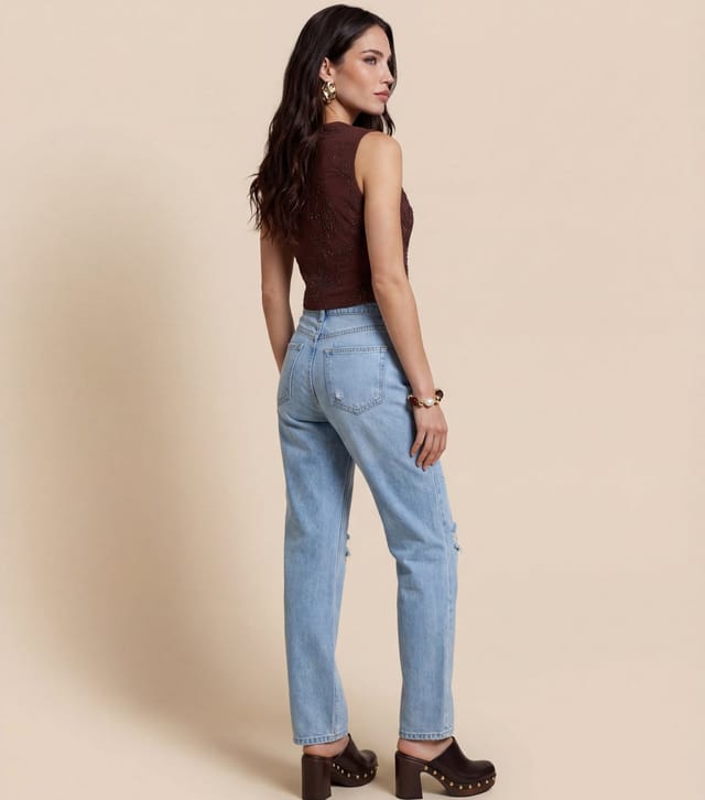 Urban Bliss Women's Brown Embellished Waistcoat Urban Bliss New Look - 3