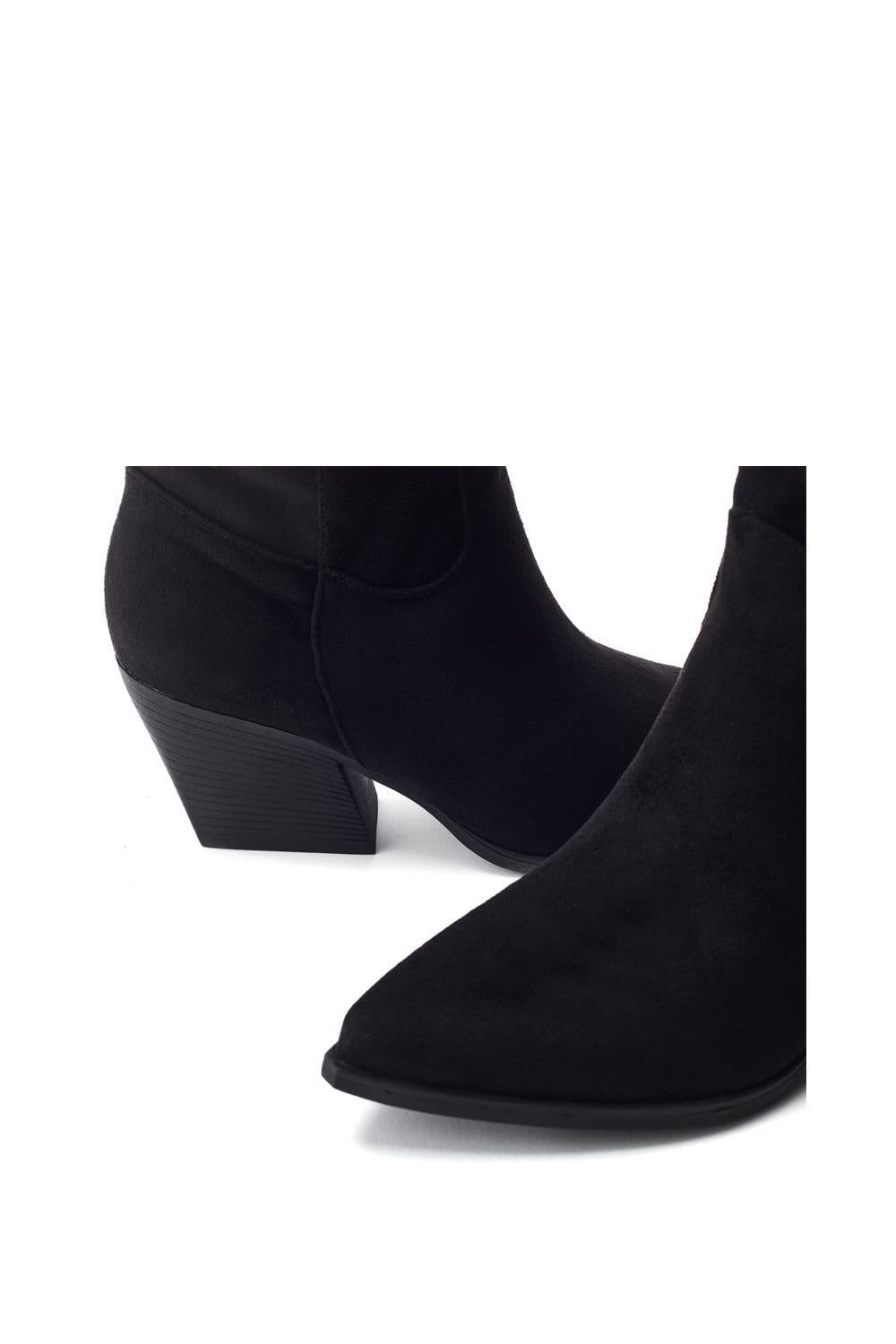 b.soleful b.soleful Women's 'Gwyndolyn' Alcantara Heeled Boots in Black - 4