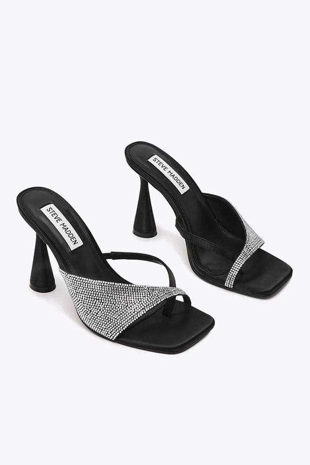 Steve Madden STEVE MADDEN Women's 'Herah Heel Black' Fabric Heels in Black - 2