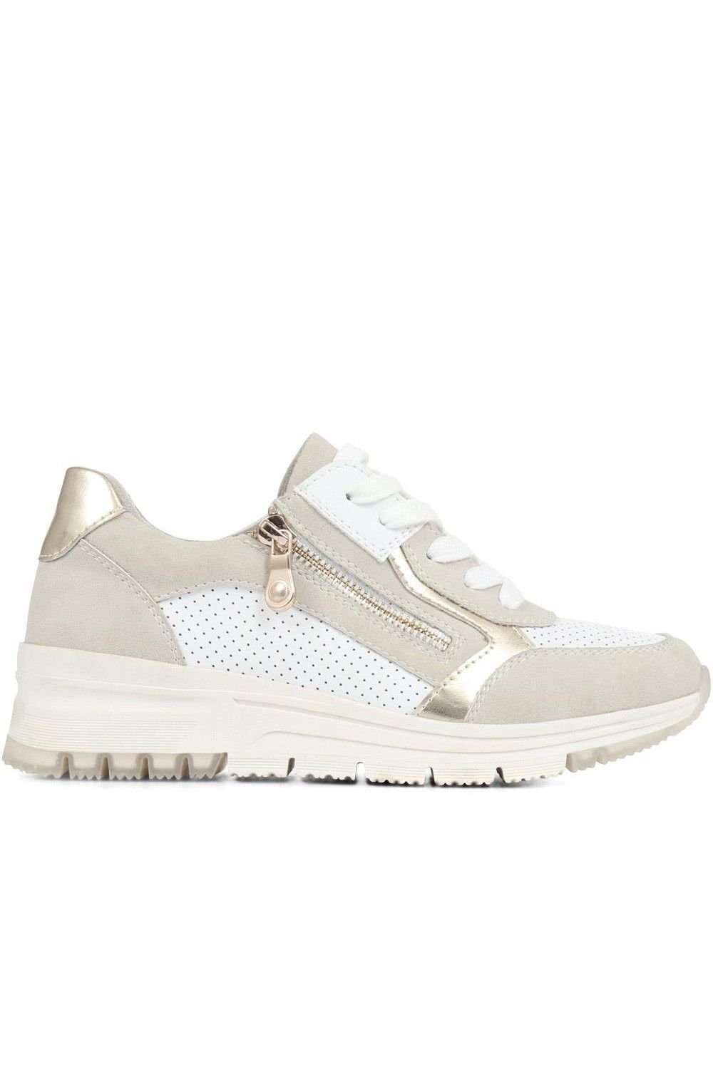 Bellissimo Bellissimo Women's Wedge Trainers in Beige - 2