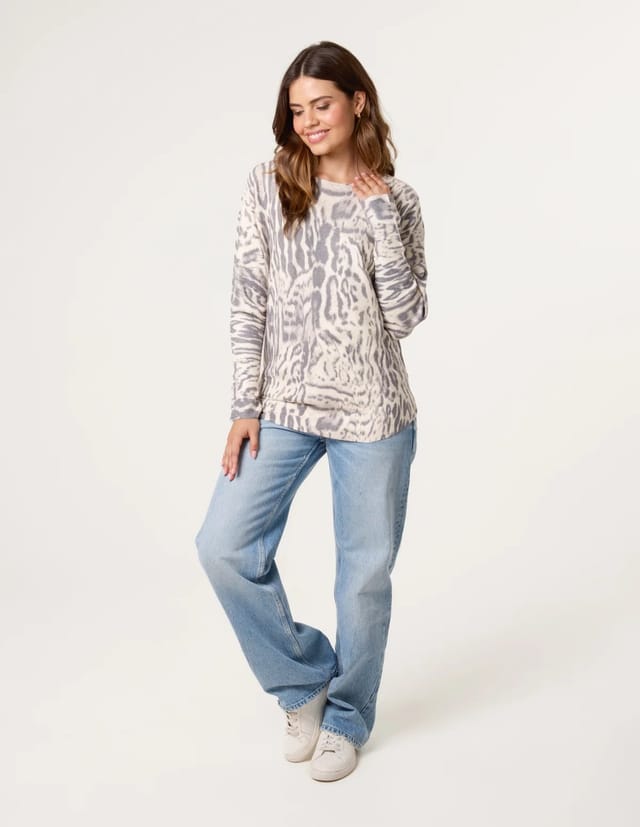 Blue Vanilla Leopard Print Jumper - 2
