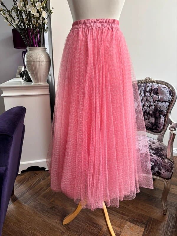 Choklate 💖 Choklate Paris Pink Sparkle Tulle Midi Skirt UKM