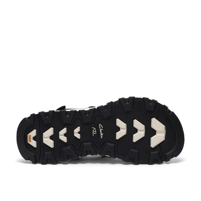 Clarks Clarks Women's ATL Trek Surf Black Leather Flat Sandals, ATL - 3