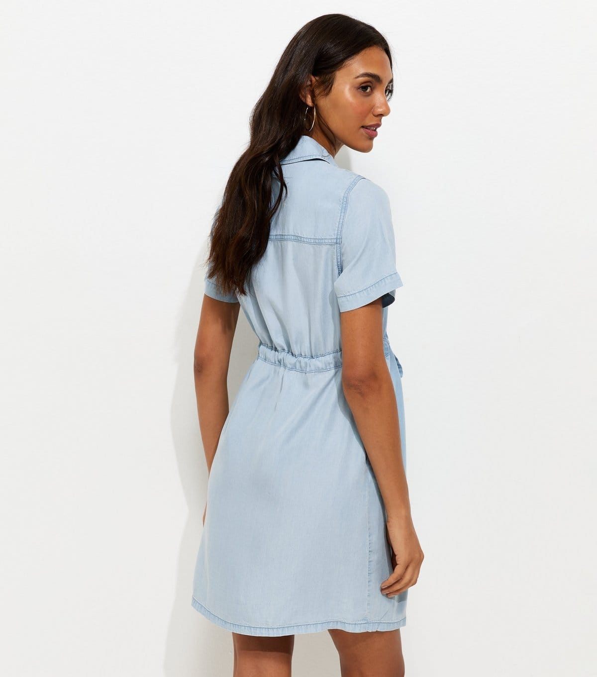 New Look Women's Maternity Light Blue Chambray Shirt Dress New Look - 4