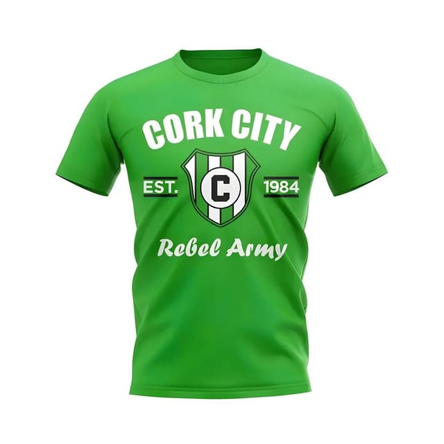 Cork City Cork City Men's Personalised Established Football T-Shirt in Green - 2