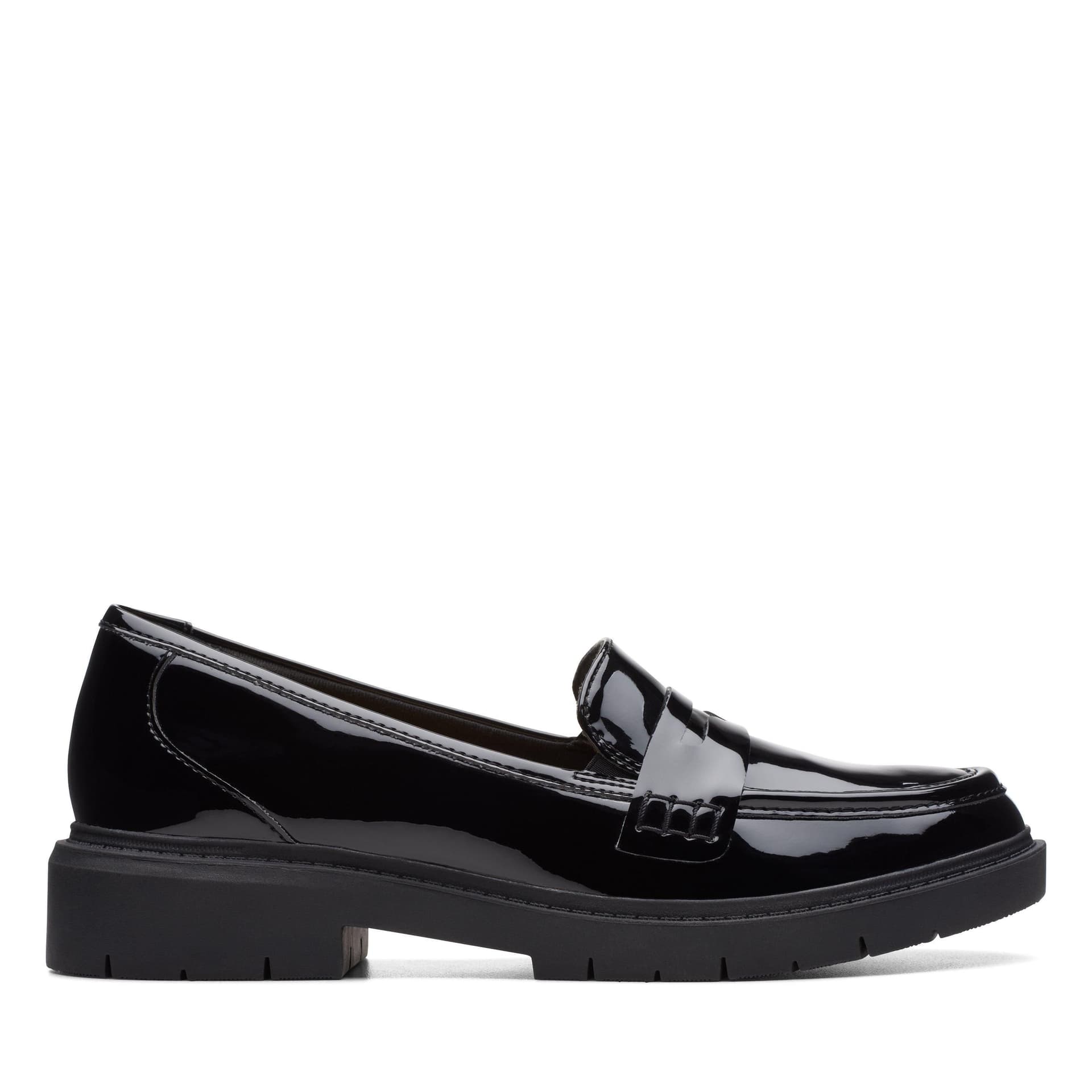 Clarks Clarks Women's Westlynn Ayla Black Patent Loafers, Slip Ons