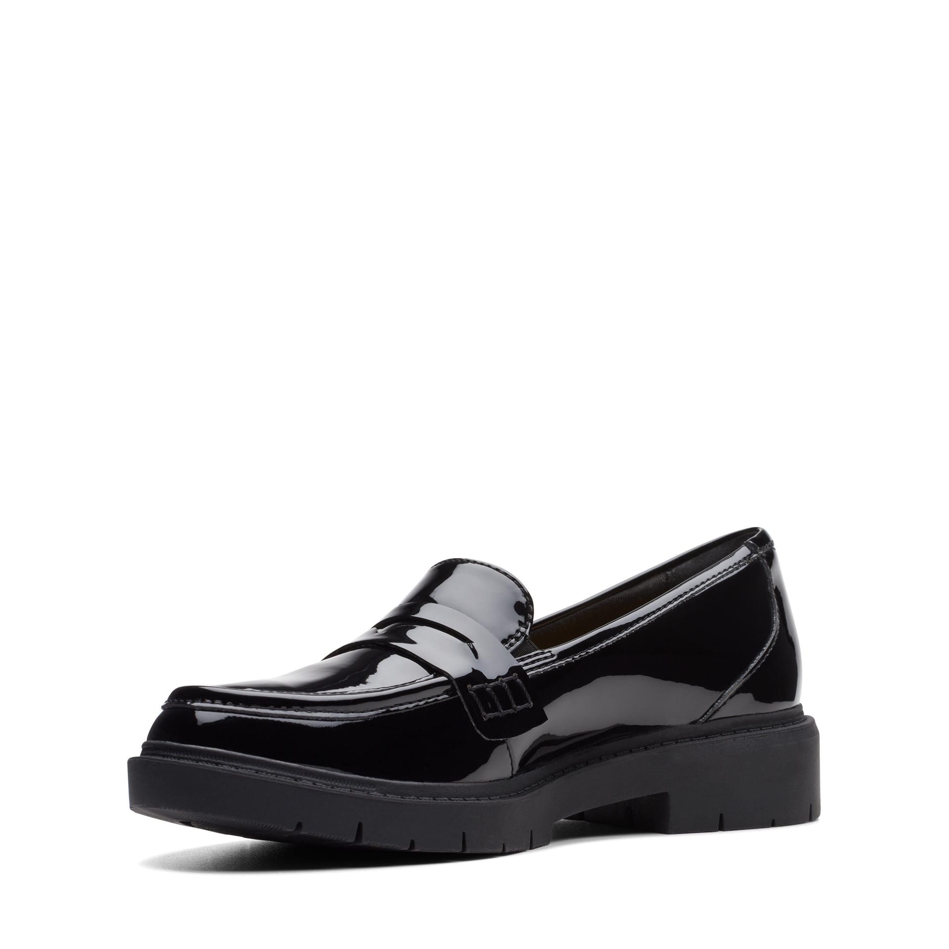Clarks Clarks Women's Westlynn Ayla Black Patent Loafers, Slip Ons - 4