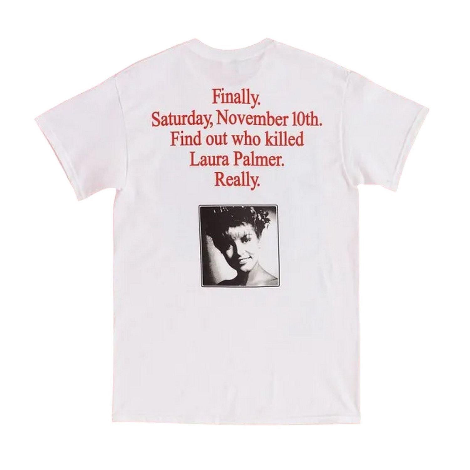 Twin Peaks Twin Peaks Men's Who Killed Laura Palmer? Back Print T-Shirt in White - 2