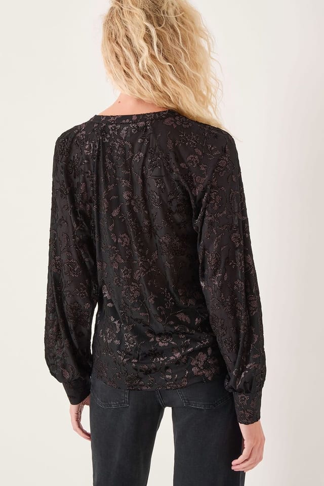 Monsoon Monsoon Women's Dory Sparkle Shirt Black - 2