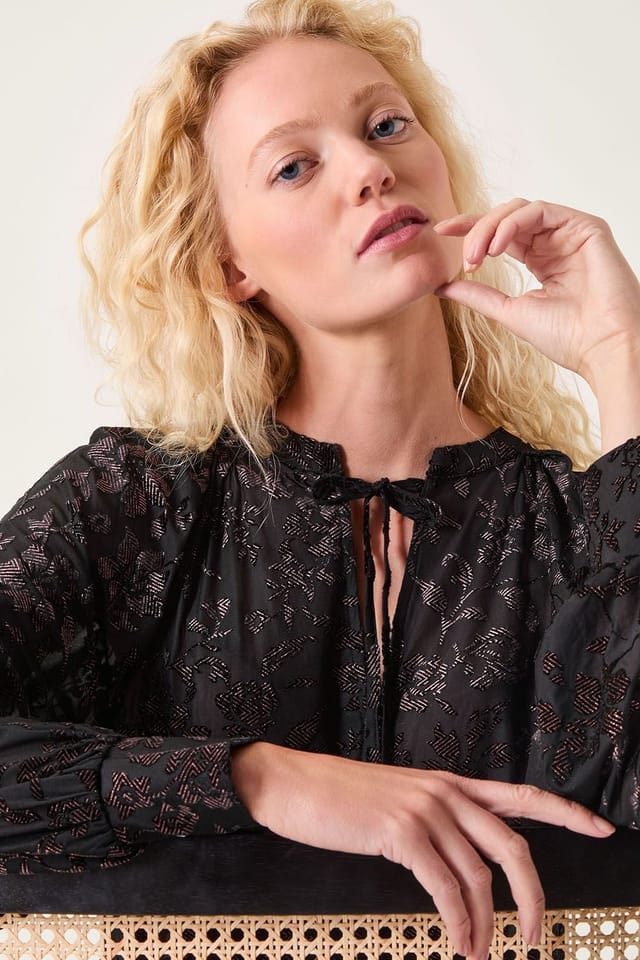 Monsoon Monsoon Women's Dory Sparkle Shirt Black - 3