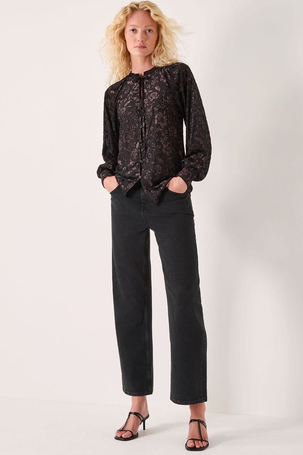 Monsoon Monsoon Women's Dory Sparkle Shirt Black - 4