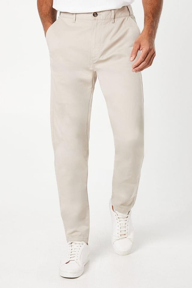 Maine Maine Men's Natural Premium Slim Fit Chino Trousers - 2