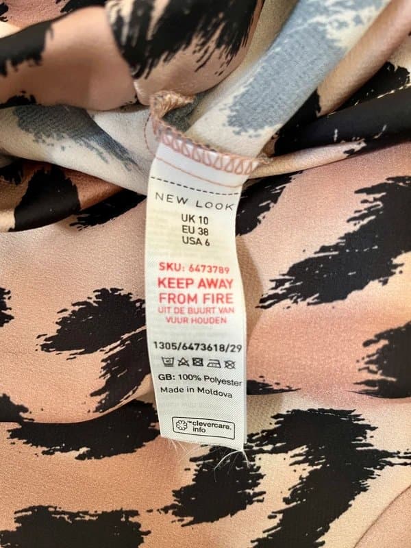 New Look New Look Satin Silk Leopard Animal Midi Skirt 10