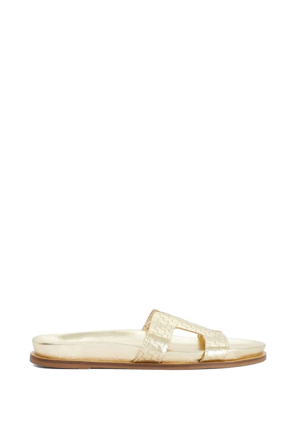 Dune London Dune London Women's 'Larow' Leather Sandals in Metallics - 4