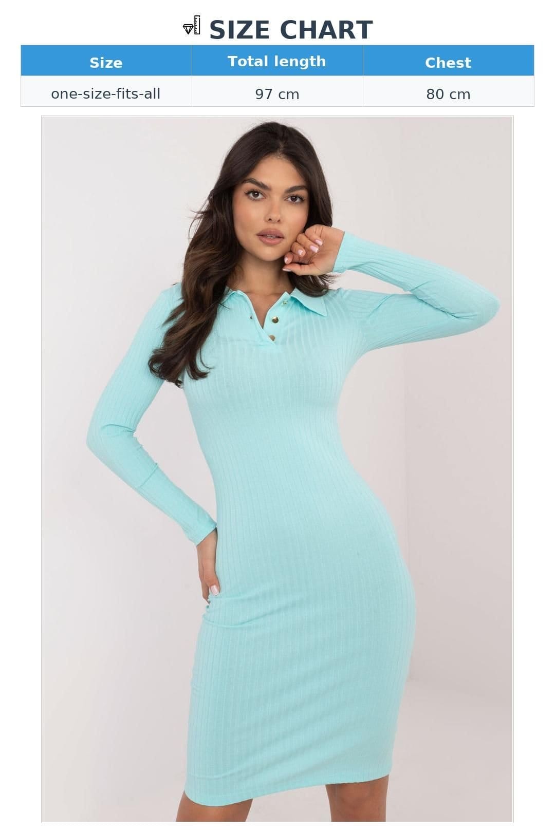 Love Lace Love Lace Women's Everyday Ribbed Pencil Cut Bodycon Dress in Green - 4